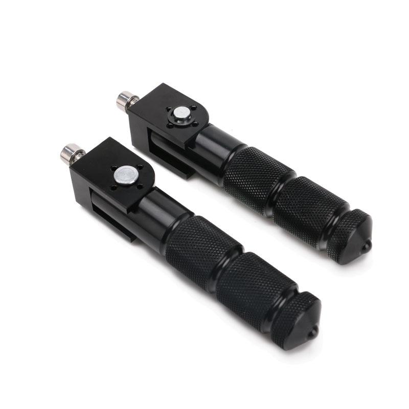 1 Pair CNC Aluminum Alloy Folding Foot Pegs Front & Rear Footrest Mod Parts for Motorcycle Scooter Electric Bike