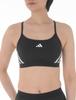 Adidas Aeroreact Training Light Support Size AB Three-Stripes Bra, Women's, IKV31, Black/White (IQ3354), J/M,