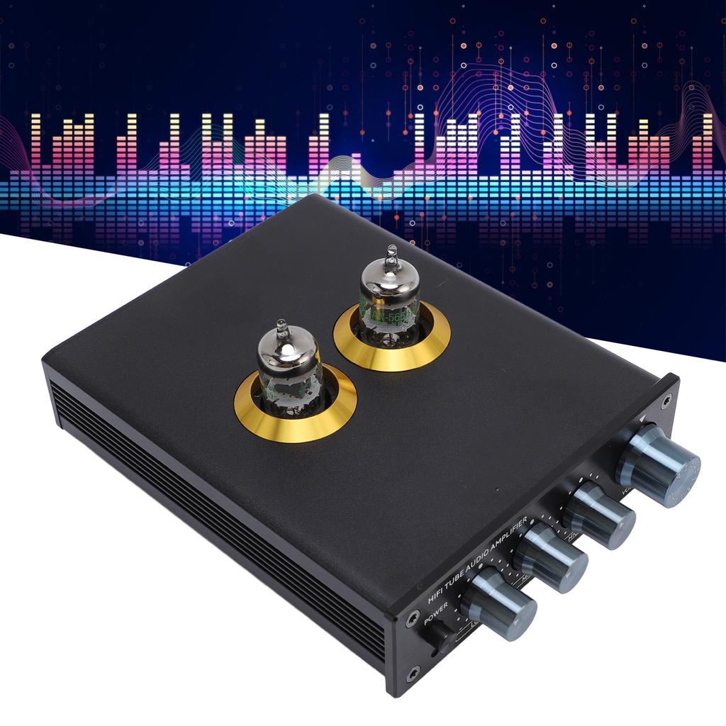 Электрический ламповый предусилитель Настольный предусилитель Компактный Встроенная защита цепи Электрическая лампа Hi-Fi Аудиофильский предусилитель для дома