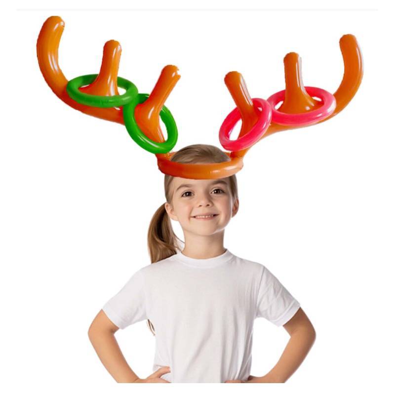 Inflatable Reindeer Horn Headband Throwing Hoop Suitable For Parties Christmas
