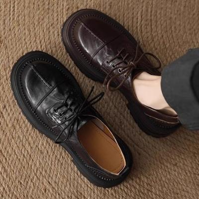 Модные ретро туфли-лодочки на массивном каблуке со шнуровкой и круглым носком, женские, модный дизайнерский лофер, британский стиль, для работы и поездок, офисная обувь, zapatos mujer