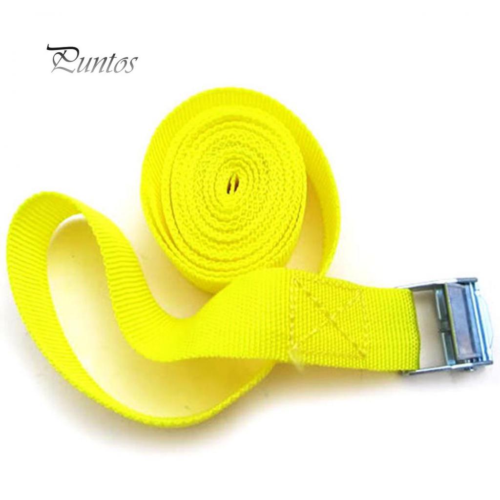 2.5m Heavy Duty Metal Cam Buckle Cargo Luggage Bag Nylon Tie Down Strap Belt