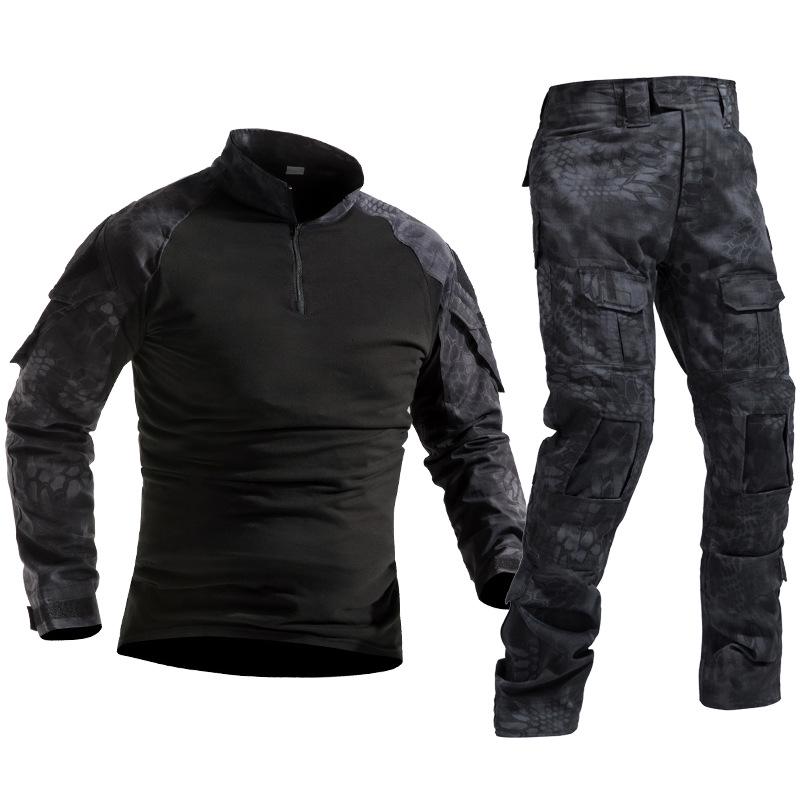 Tactical Frog Python Pattern CP Camouflage Outdoor Suit - Slim Fit, Wear-Resistant Training Set