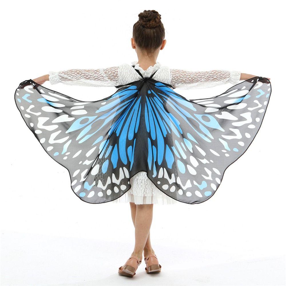 Fairy Partyprop Party Favor Kids Cloak Costumes Accessory Butterfly Wings Shawl Butterfly Scarf