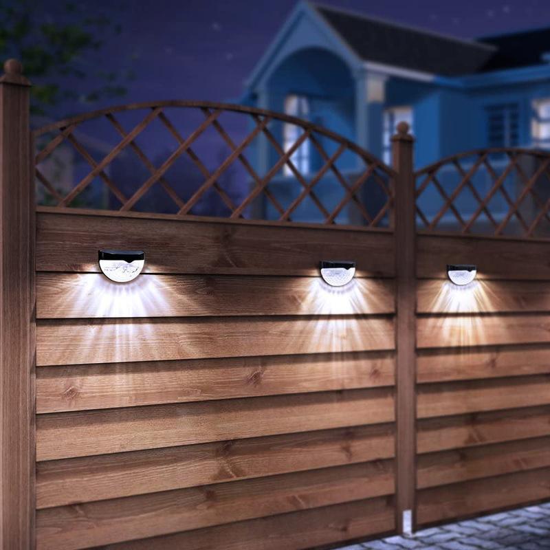 Solar Lamp Outdoor Lighting Medium Control Induction Courtyard Decoration Solar Fence Wall Lamp Semi Circular Energy-saving Street Lamp Staircase Lamp