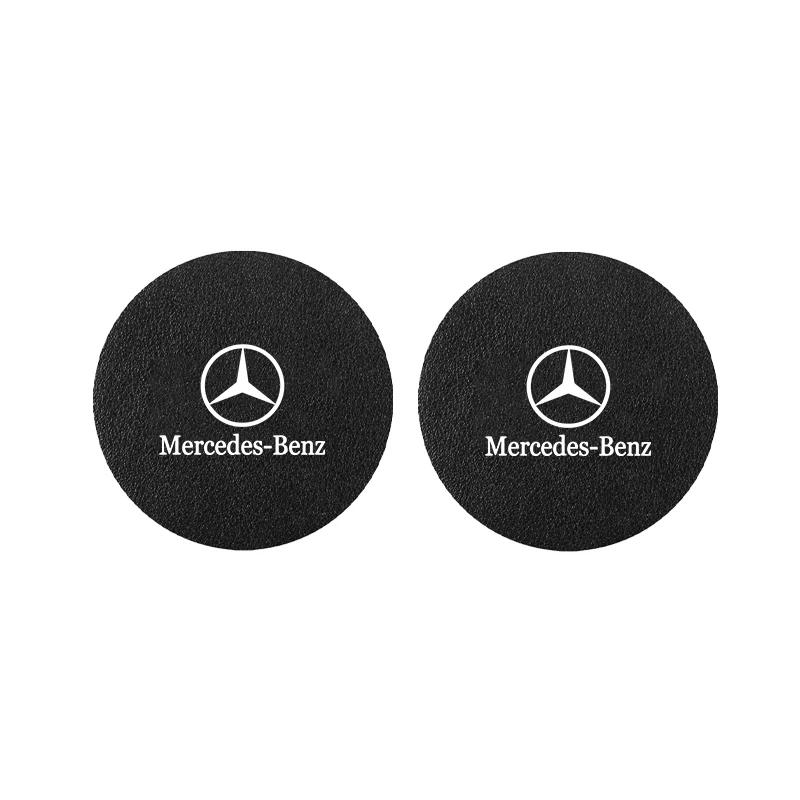 xgtlq7 2025 Hot Car Coasters Water Cup Slot Non-Slip Mat Shockproof Pad For Mercedes Benz AMG W177 W176 X166 X167 C257 C218 X253 C118 C