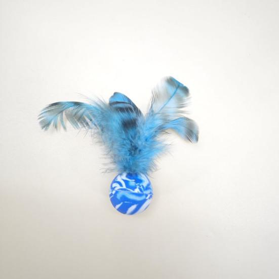 5 шт. игрушка-мяч для кошек с перьями интерактивные мини-прыгучие мячи с перьевым мячом для упражнений для кошек игрушка для чистки зубов для домашних кошек