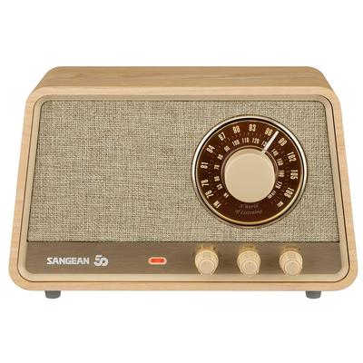 X HD совместимая радио Bluetooth-колонка с корпусом из высококачественного дерева []Sangean WR-101 AM/FM/apt Bluetooth/AUX (белый дуб)