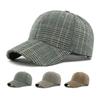 Men's Spring Summer Outdoor Sun Protection Hat Classic Plaid Baseball Cap Hard Top Women's Sun Hat