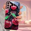 Жесткий чехол с рисунком вишни для Samsung S25 Ultra S26 S24 S23 S22 S 25 Plus S21 S20 FE Чехлы Закаленное стекло Задняя крышка Funda