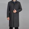 Мужское шерстяное пальто, осеннее мужское шерстяное пальто, зимняя шерстяная длинная куртка, длинное пальто