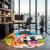 La Granja de Zenón Printed Round Rug Carpet Chair Rug Area Rug Entryway Doormats,for Office Chair Living Room Bedroom Kitchen Room.