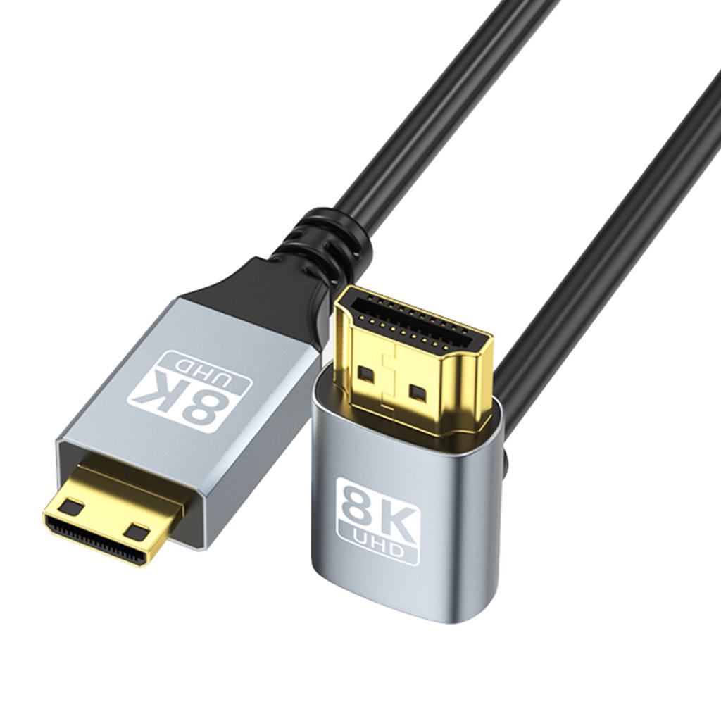 Mini HDMI Male To HDMI Male Video Cable 8K@60Hz High Speed Cable with Ethernet for Camera HDTV Laptop