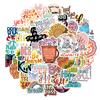 50 Inspirational Text Stickers Pop Culture English Text Manual Diy Photo Album Waterproof Ins Style Decoration Stickers