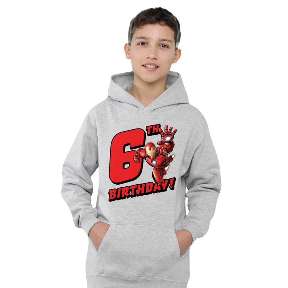 Marvel Childrens/Kids Iron Man 6th Birthday Hoodie