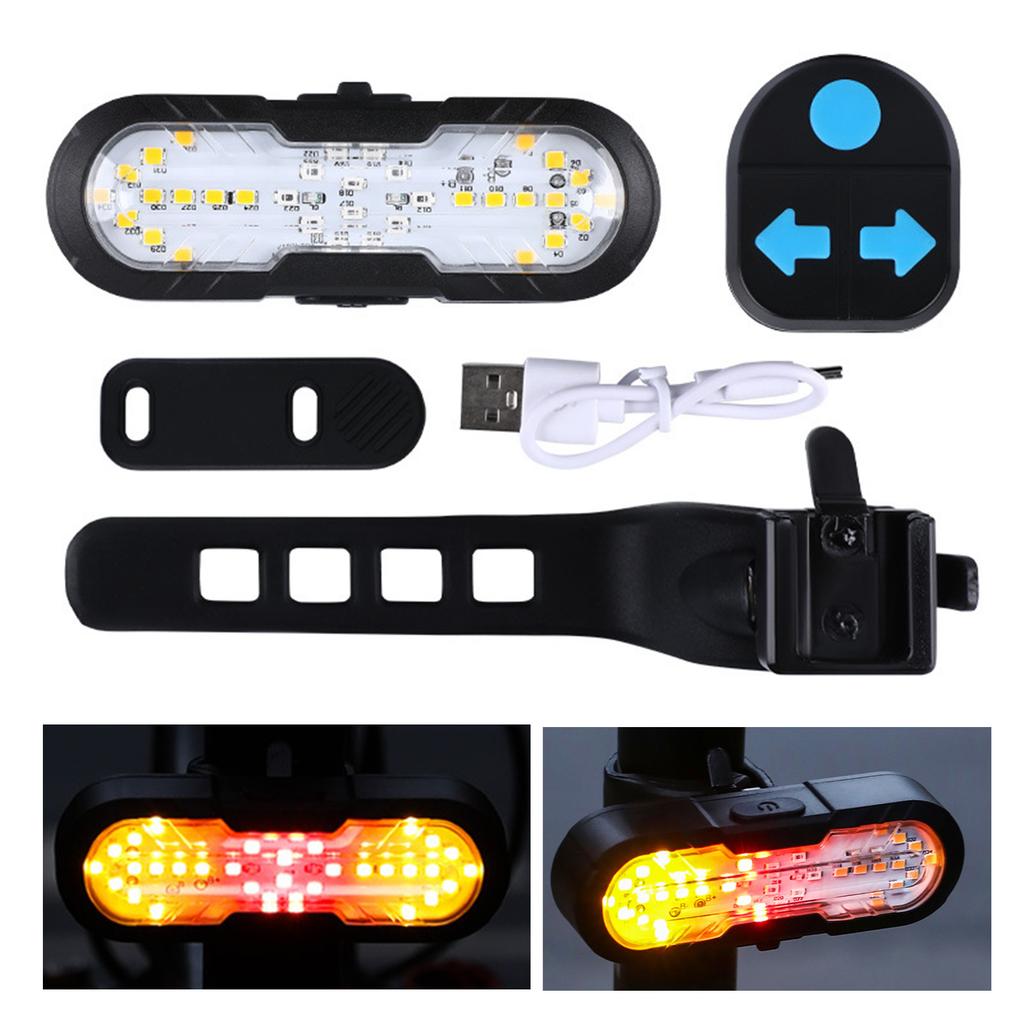 Wirelesses Remotes Control Bike Taillight USB Rechargeables Bicycles Indicators Rear Light Bicycles Turn Signal Light