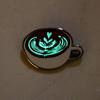 Creative Coffee Cup Brooch Luminous Cartoon Coffee Mug Lapel Pins Scarf Pins Glow in the Dark Latte Clothes Lapel Pi