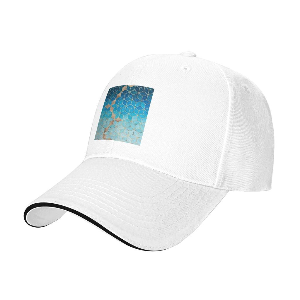 Sea And Sky Cubes Cap Fashion Casual Baseball Caps Adjustable Hat Hip Hop Summer Unisex Baseball Hats Customizable Polychromatic