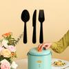 3Pcs/Set Wooden Cutlery Wall Decoration Home Kitchen Background Wall Art 3D Cutter