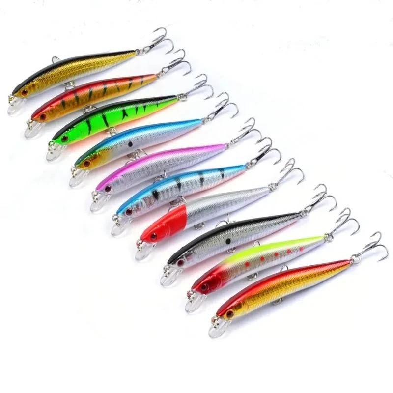 1/2 Pcs Minnow Fishing Lure 95mm 8g Floating Hard Bait Wobbler Jig Bait Crankbait Carp Striped Bass Fishing Tackle SwimBait