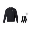 Nike Коллекция Спортивная Жизнь NK CLUB FT Свитшот Оверсайз с Круглым Вырезом Мужской Черный HJ1820-010