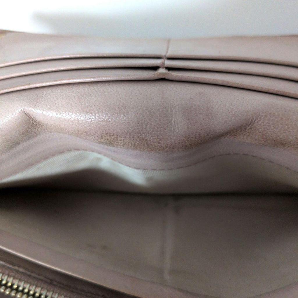 Used PRADA long wallet NAPPA GAUFFRE pink beige