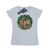 HARRY POTTER Женская хлопковая футболка с рождественским венком