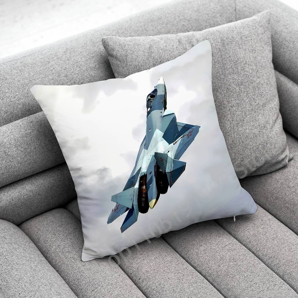 Наволочка для декоративной подушки с изображением истребителей F-F-22 S-SU-57 Raptor Для подушек 55x55см 30x30см 50x50см 45x45см 40x40см Квадратная наволочка для подушки на стул