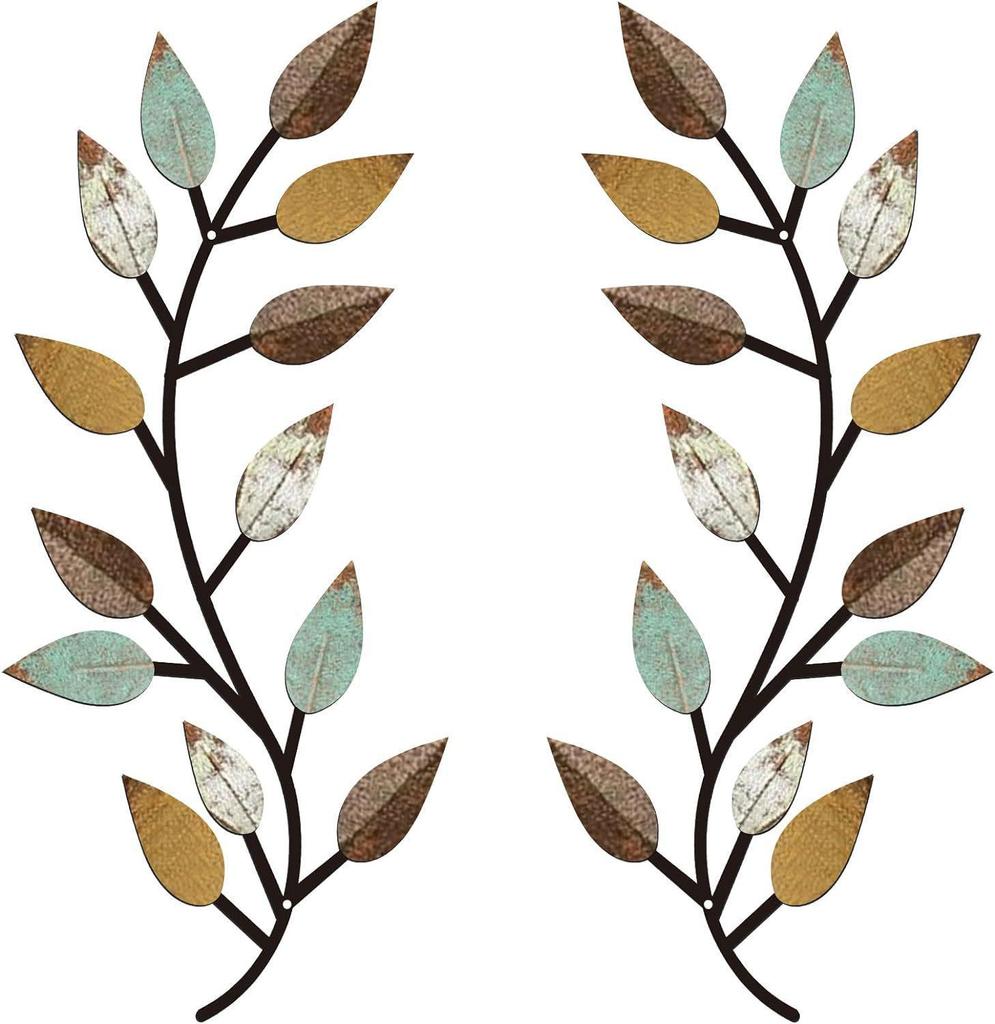 Wrought Iron Olive Branch Wall Decoration for Indoor/Outdoor Use