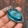 Glamorous Swiss Blue Topaz Gemstone Handmade 925 Sterling Silver Jewelry Pendant