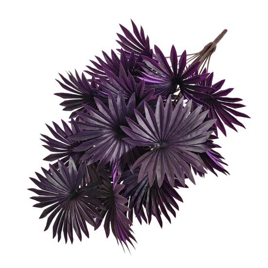 Фиолетовая искусственная пальма, реалистичная искусственная пальма, тропические листья, искусственные пальмовые ветви для Хэллоуина, Рождества, внутреннего и наружного декора