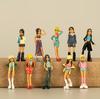 Набор фигурок девушки (Fashion Girls), 10 шт. игровые миниатюрные фигурки набор кукол мини 6.5 см