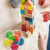 Детская сенсорная игрушка для сортировки по цветам, развитие мелкой моторики, портативная, для малышей, обучение цветам, развивающая, красочные резиновые бусины, сжимание, игра на сопоставление