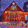 Setiepp Outdoor Solar Christmas Tree Lights, 350 LEDs, 8 Patterns, 3.5M X 9 LEDs, Remote Control, Automatic Turn-On At Night, Stylish Christmas