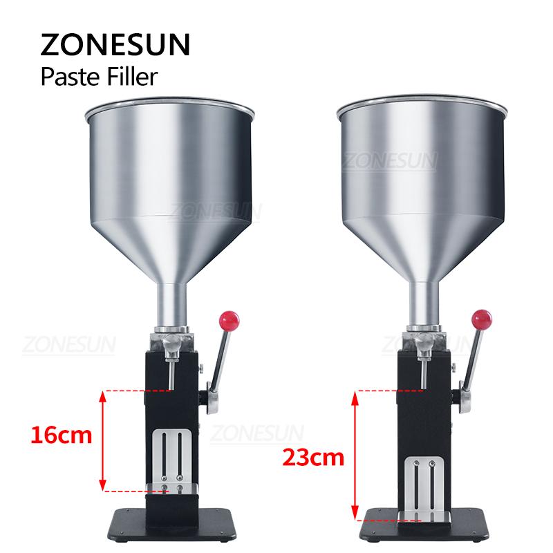 ZONESUN ZS-MGT1S 60ML 100ML Ручная объемная машина для розлива пасты для газированных напитков Жидкий наполнитель для масла, лака для ногтей, косметического крема, меда