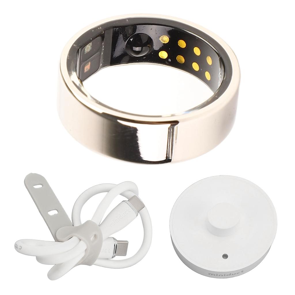 Smart Ring Wearable Step Counter IPX8 Water Resistant Sleep Tracking Smart Ring with Charging Base