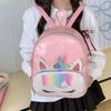 Fashion Unicorn Print Sequins Cartoon Kids School Backpack With Curved Straps