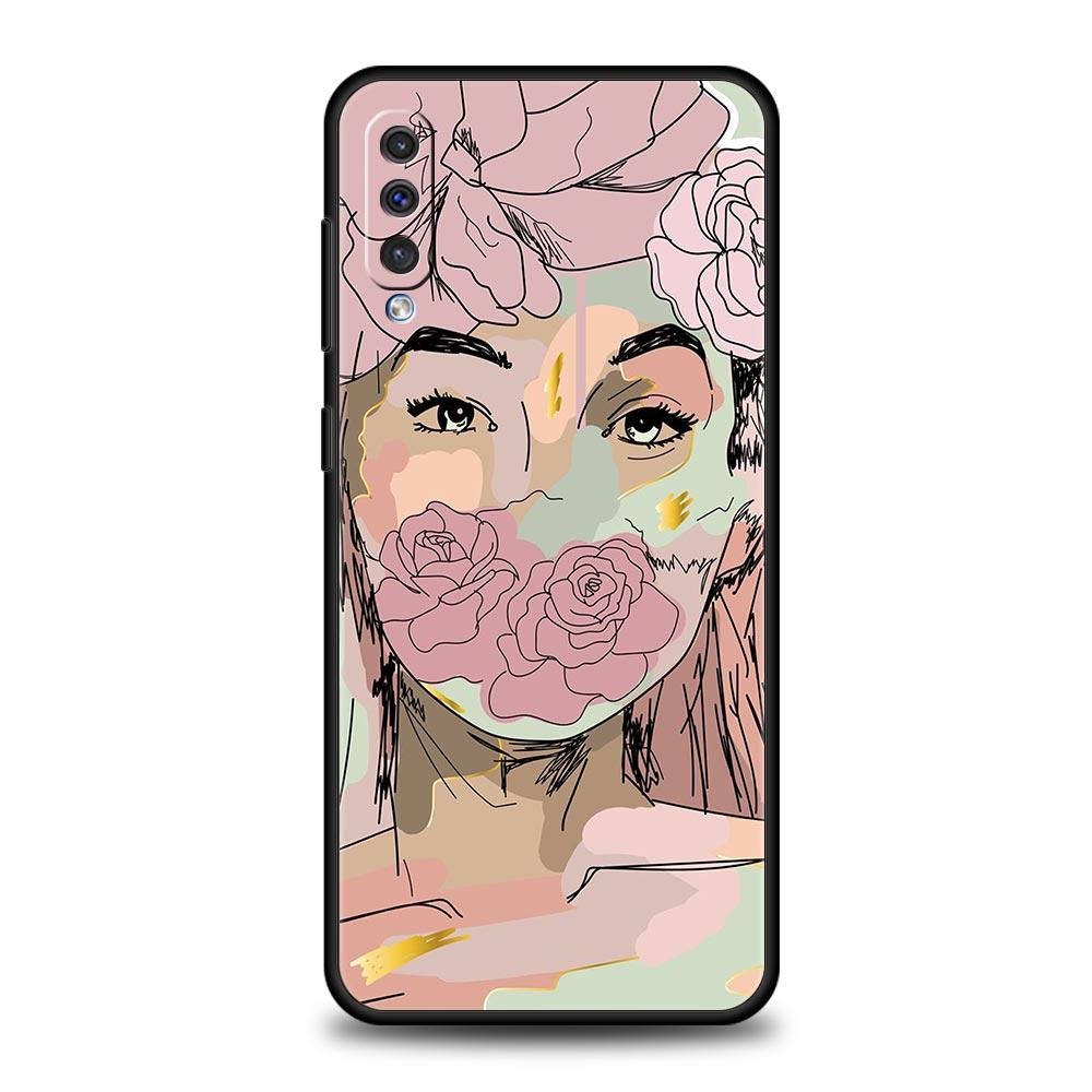 Чехол для телефона Paris Art blue butterfly flower для Samsung A12 A32 A50 A70 A20E A20S A10 A10S A22 A30 A40 A42 A52 5G A02S A04s