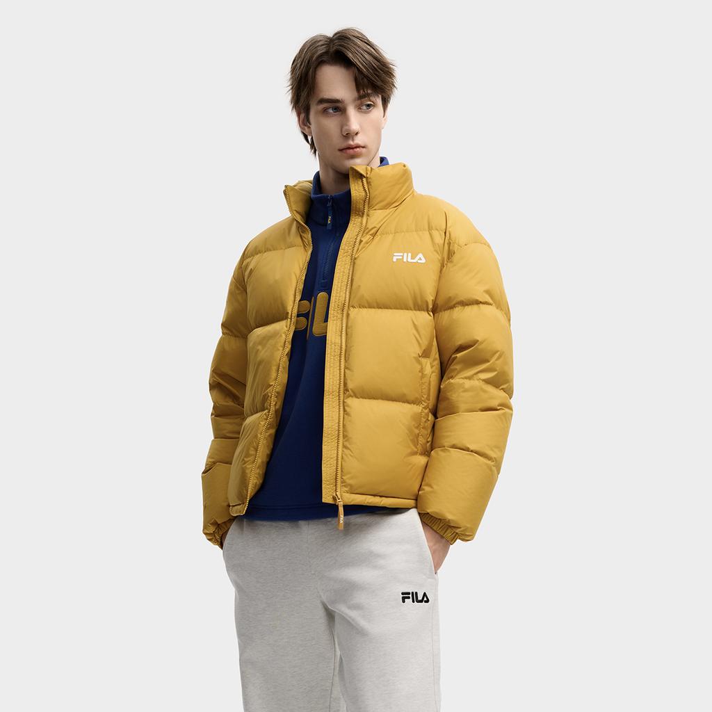 Fila Оригинальная маленькая разноцветная куртка-пуховик в стиле ретро, простая, с яркой индивидуальностью, модная, повседневная, универсальная, удобная, теплая, свободного кроя F11M549920FYE