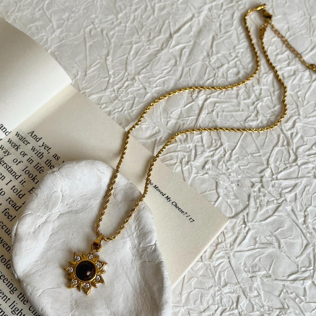 Женское ожерелье Maillard Tiger Eye 2024: Легкая роскошная титановая стальная невыцветающая цепочка для свитера