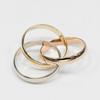 CARTIER Trinity Ring 0.1" band K18 Gold (YGxPGxWG) #5.8(US Size) 7.33g Women Used