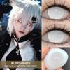 FUNSACHY 2pcs Anime Cosplay Contact Lenses Colored Lens for Crazy Halloween Solid Color Blue Contacts Pink Beauty Pupil Yearly