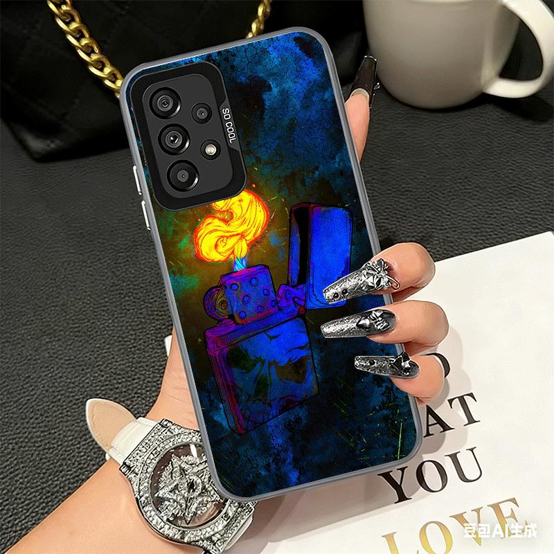Lighter Cool Pattern Soft Phone Case for Samsung A17 A16 A15 A14 A13 A57 A56 A55 A54 A53 A37 A36 A35 A34 A33 A26 A25 A24 A23 A52