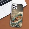 Эстетический чехол для телефона с изображением кота и морской волны для Apple iPhone 11 12 13 15 14 Pro 7 XR X XS Max 8 Plus + Mini SE, мягкий мягкий принт с индивидуальным принтом