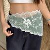 White Lace Triangle Belt Elegant Belted Overlap Scarf Niche Korean Lace Apron  Party