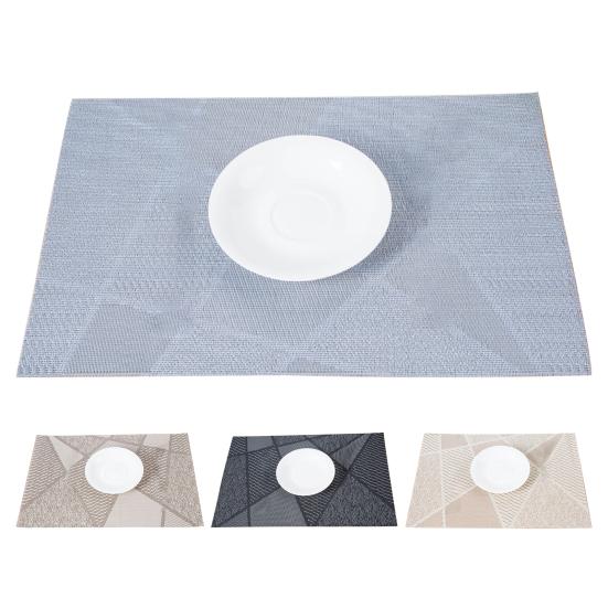 Yousheng Table Mat Anti-skid Absorbent PVC Geometric Pattern Insulation Pad for Dining Table