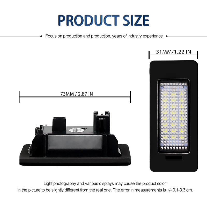 2 Pcs LED License Plate Lights Car Led Signal Lamp Canbus Error Free For Seat Alhambra 2011- Automobiles Parts Accessories