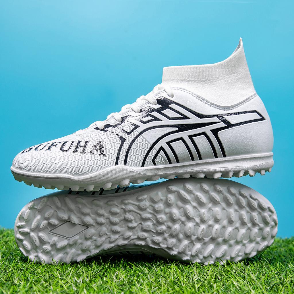 Футбольные бутсы Высокие Подростковые Студенческие Игровые Тренировочные Бутсы Искусственная Трава Длинные Шипы Кроссовки