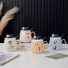Керамическая кружка с крышкой Креативная мультяшная трехмерная рельефная кружка с пингвином Офис Дом Студенческий подарок и сувенир