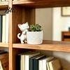 Cute Kitty Flower Pot 3D Printed Cat Planter, Pot, Decorative Mini Animal Plant for Succulents Cacti, Home Office Desk Decor Compact Indoor